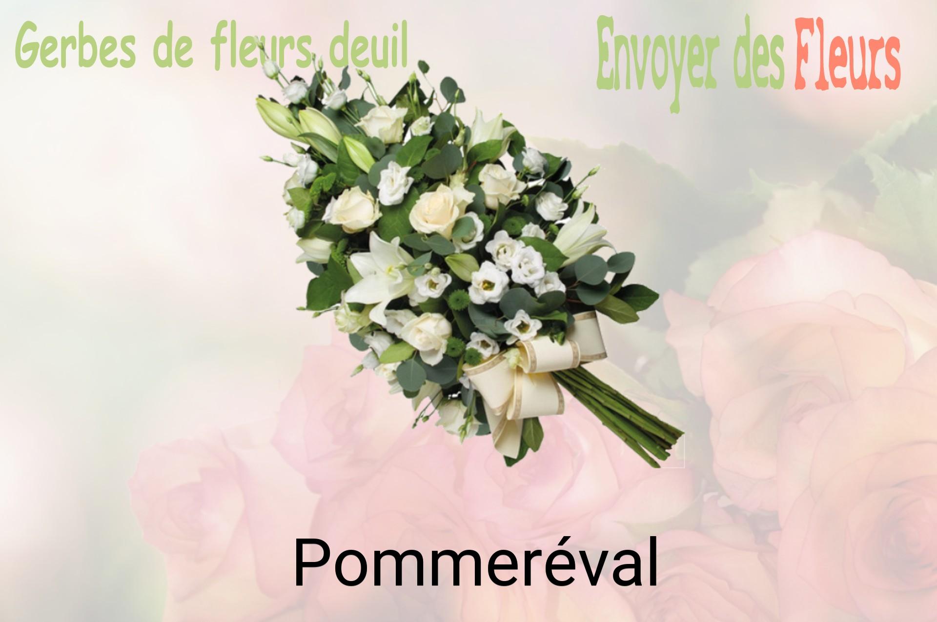 Gerbe de fleurs de deuil livrée à Pommeréval